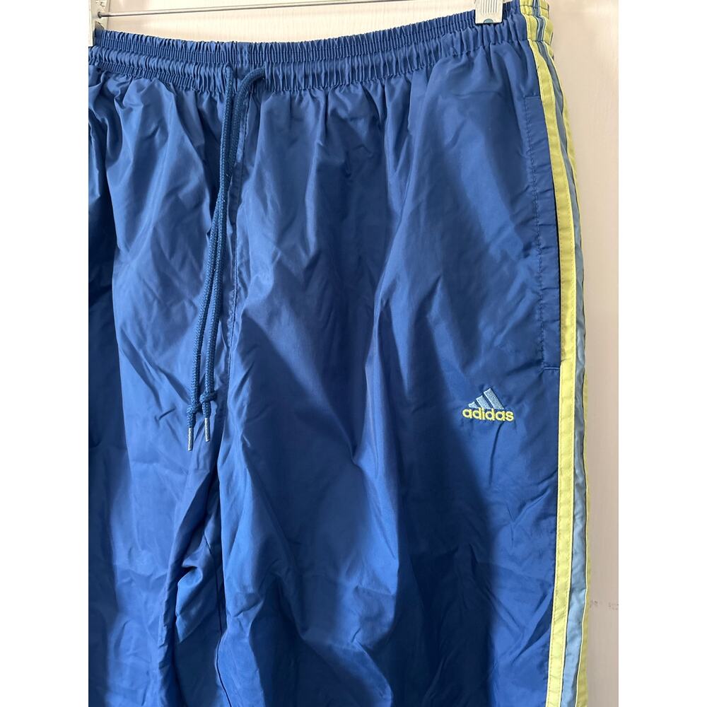 Vintage 90s Adidas Lined Windbreaker Pants Size XL Zip Ankles - Picture 2 of 7